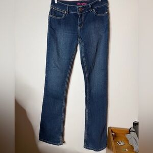 Wrangler Women's Classic Boot Cut Jeans in Dark Blue